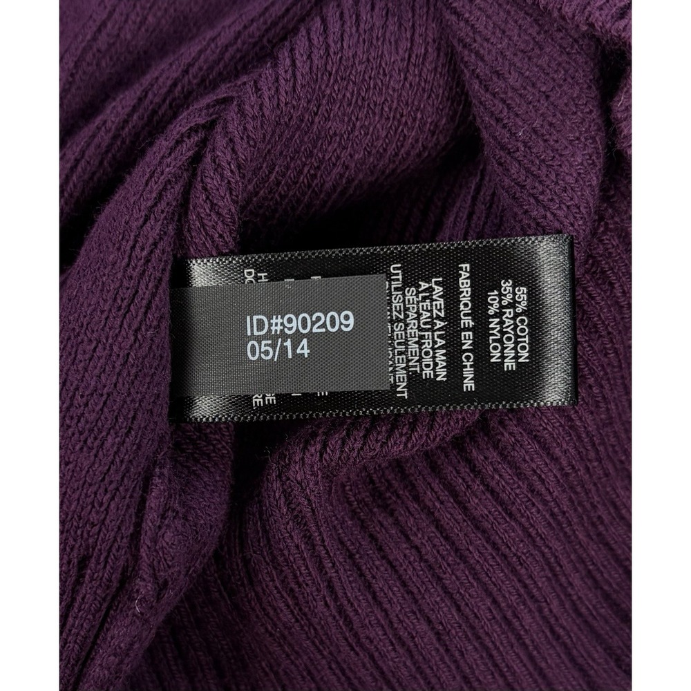 Express Women's Purple V-Neck Long Sleeve Knit Sweater Women's L Y2K Style New - Picture 9 of 9